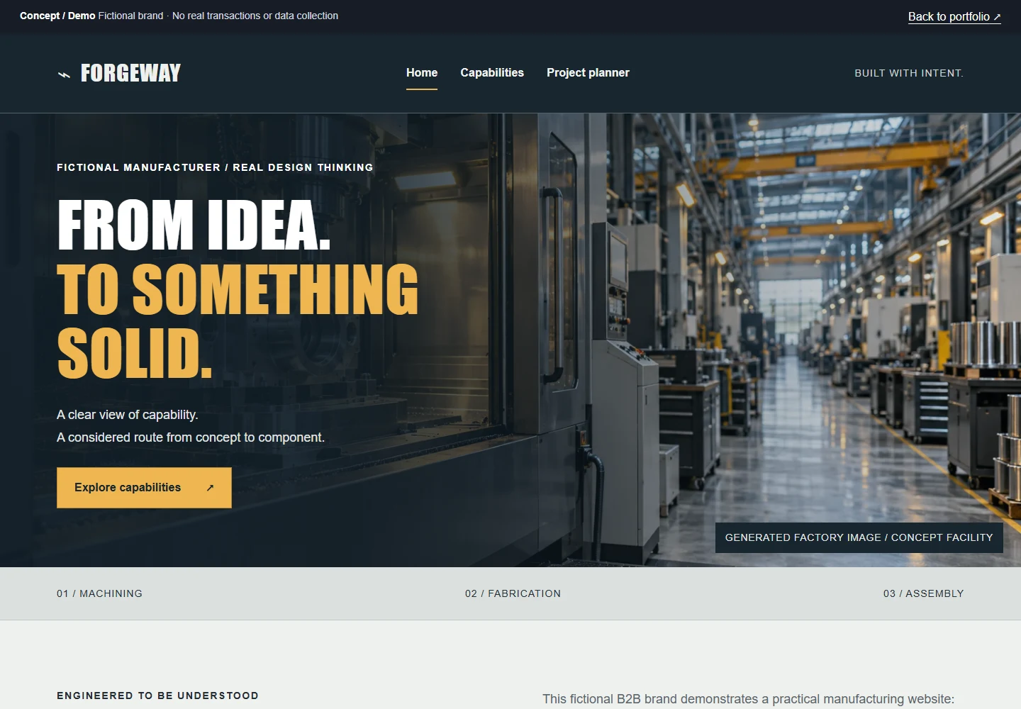 FORGEWAY desktop homepage screenshot